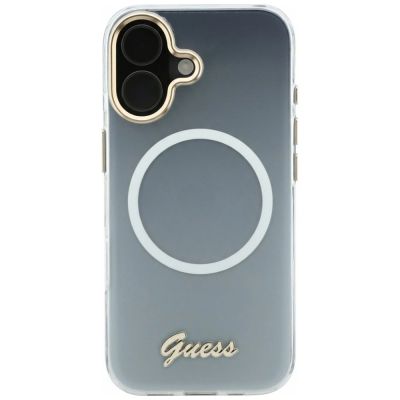 3. Guess IML Gradient Script Metal MagSafe Case for iPhone 17 - White