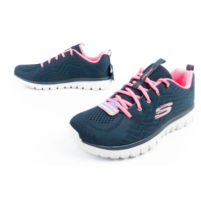 17. Skechers Graceful-Get women's sports shoes comfortable lightweight breathable navy blue