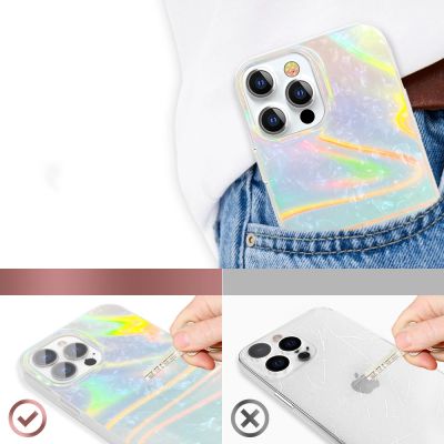 5. Kingxbar Shell Series luxury elegant phone case for iPhone 13 Pro pearl-blue