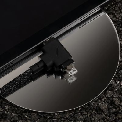 5. Native Union Belt Cable Duo Pro 240W USB-C - USB-C / lightning, 2.4 m (zebra)