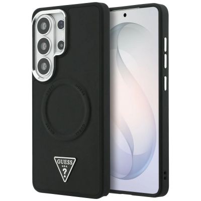 Guess Embossed Ring Triangle Logo MagSafe Case for Samsung Galaxy S26 Ultra - Black