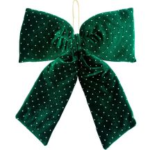 GREEN DECORATIVE BOW 39x50CM MICA