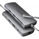AXAGON HMC-8HLSA Multiport Hub USB-C 3.2 Gen 1, 3x USB-A + 4K/60Hz HDMI + SD/microSD, Gigabit LAN, Audio, PD 100W - Silver