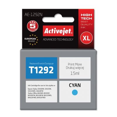 Activejet AE-1292N Ink (replaces Epson T1292; Supreme; 15 ml; blue)