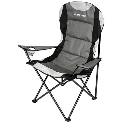 9. LUX FOLDING CAMPING CHAIR 60X60X105CM GREY-BLACK