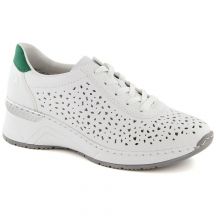 Comfortable leather shoes Rieker W RKR692 white