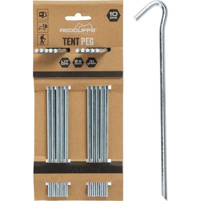 12. TENT PEGS 17CM SET 10 PCS METAL REDCLIFFS