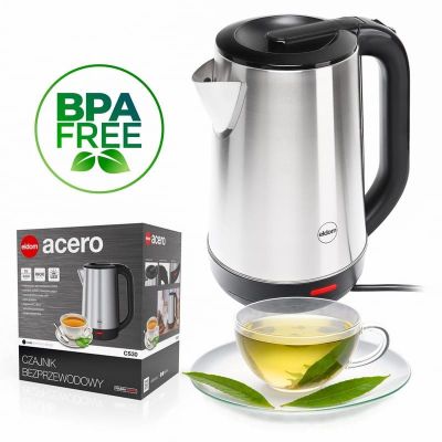 21. ELDOM CORDLESS KETTLE CS30 ACERO 20 L STEEL 1850-2200W TILTING LID, HOT PLATE, SWIVEL BASE