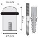 5. Door Stopper 27/46 mm Made of Polished Stainless Steel KOWALSKI KOWALSKI
