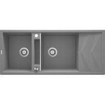 Magnetic granite sink, 2-bowl, with drainer ZRM_S213 5907650817215