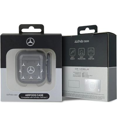 3. Mercedes MEA28DPMGS AirPods 1/2 cover black/black Large Star Pattern