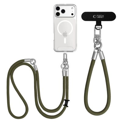 3. Tech-Protect C10S Rope Phone Lanyard - Green