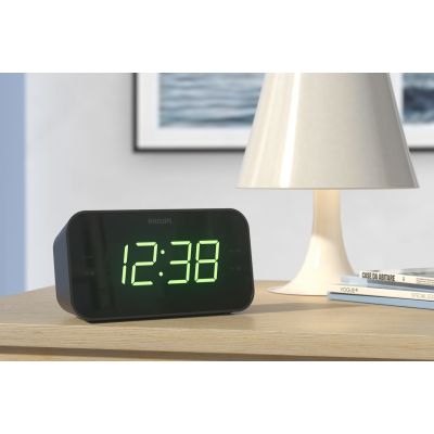 14. Philips TAR3306/12 Alarm Clock Digital Alarm Clock Black