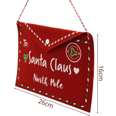 4. CHRISTMAS ENVELOPE LETTER TO SANTA CLAUS FELT 26x16CM SANTA CLAUS