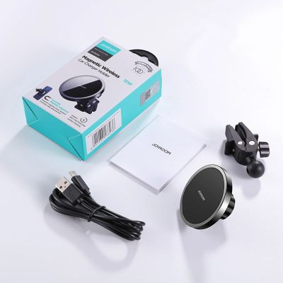 15. Joyroom Car Magnetic Holder Qi Wireless Inductive Charger 15W (MagSafe Compatible for iPhone) Black (JR-ZS240)