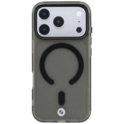 3. BMW Sign Frosted IML & Metal Logo MagSafe Case for iPhone 18 Pro Max / 17 Pro Max - Gray