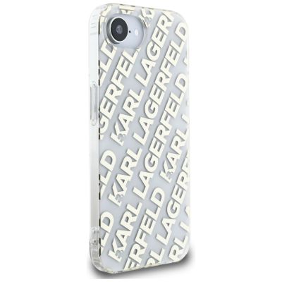4. Karl Lagerfeld IML Repeat Logo iPhone 16e Case - Gold