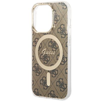 5. Guess IML 4G MagSafe case for iPhone 15 Pro - brown