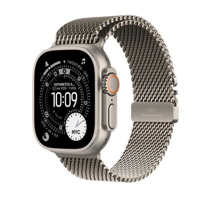 3. Apple Watch Ultra 3 (2025) 5G 49mm Natural Titanium Case with Natural Titanium Milanese Loop S - Natural