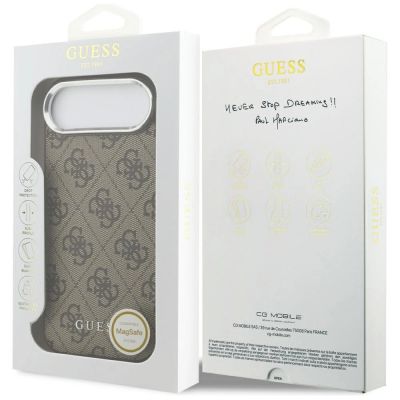 8. Guess 4G Classic Logo MagSafe Case for iPhone Air - Brown