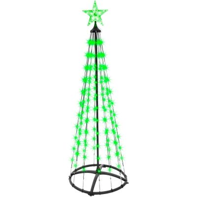 41. DECORATIVE CHRISTMAS TREE 154 LED RGB 150 CM BLACK