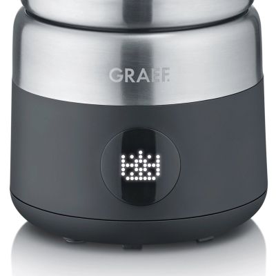 Graef MS802 Automatic Milk Frother/Warmer Black, Stainless Steel