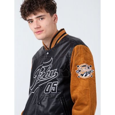 5. Fubu Bomber Jacket Varsity Block Corduroy Jacket M 6075110