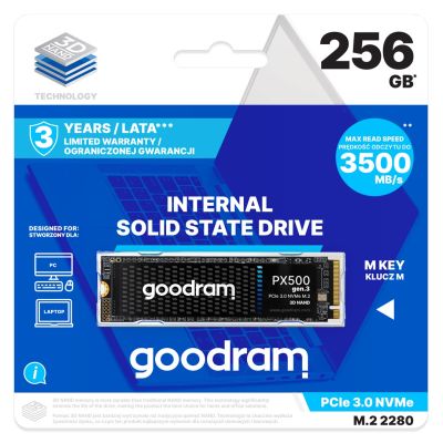 9. SSD GOODRAM PX500 GEN.3 PCIe 3x4 256GB M.2 2280 RET