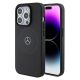 Mercedes Benz Crossed Lines Pattern Leather MagSafe case for iPhone 15 Pro - black