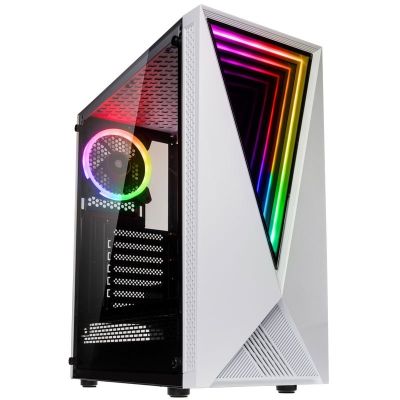 Gaming Case, Kolink VOID WHITE Midi Tower Case, white