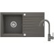 Granite sink with tap, 1-bowl, with drainer ZQZVT113 5907650876878