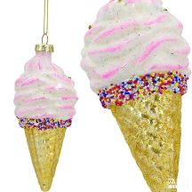 GLASS BALL MAT ICE CREAM MICA