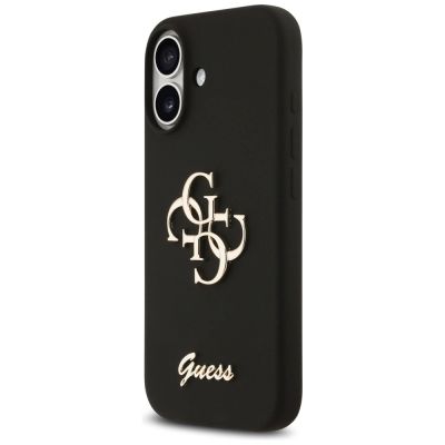 2. Guess Silicone Big 4G Script Case for iPhone 17 - Black