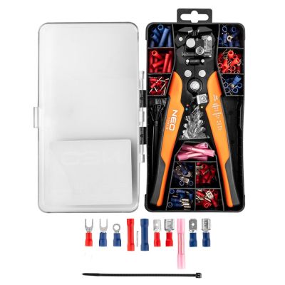 13. NEO TOOLS Automatic Wire Stripper 205 mm, Front-Entry + 230 Connectors