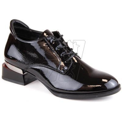 Vinceza W JAN254A black patent lace-up shoes