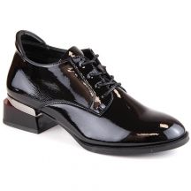 Vinceza W JAN254A black patent lace-up shoes