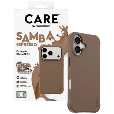 4. CARE by PanzerGlass Fashionable Samba MagSafe Case for iPhone 17 Pro - Brown
