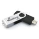 MediaRange MR1955 USB Flash Drive 256GB USB Type-C 3.2 Gen 1 (3.1 Gen 1) Black, Silver