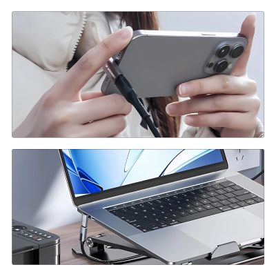 7. Wozinsky WPKF-01 USB-C - USB-C 40Gb/s 240W 8K OTG Angled Adapter - Gray