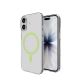 4. Puro Lite Mag TPU+PC Case Compatible with MagSafe for iPhone 17 - Transparent with Green Ring