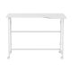 13. MACLEAN FOLDING DESK TABLE WITH WHEELS MACLEAN FOLDING DESK TABLE, WHITE, MOBILE, 100X65CM, MAX. 50KG, ANGLED, SHAPE