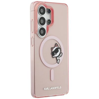 4. Karl Lagerfeld IML Peekaboo Choupette MagSafe Case for Samsung Galaxy S26 Ultra - Pink
