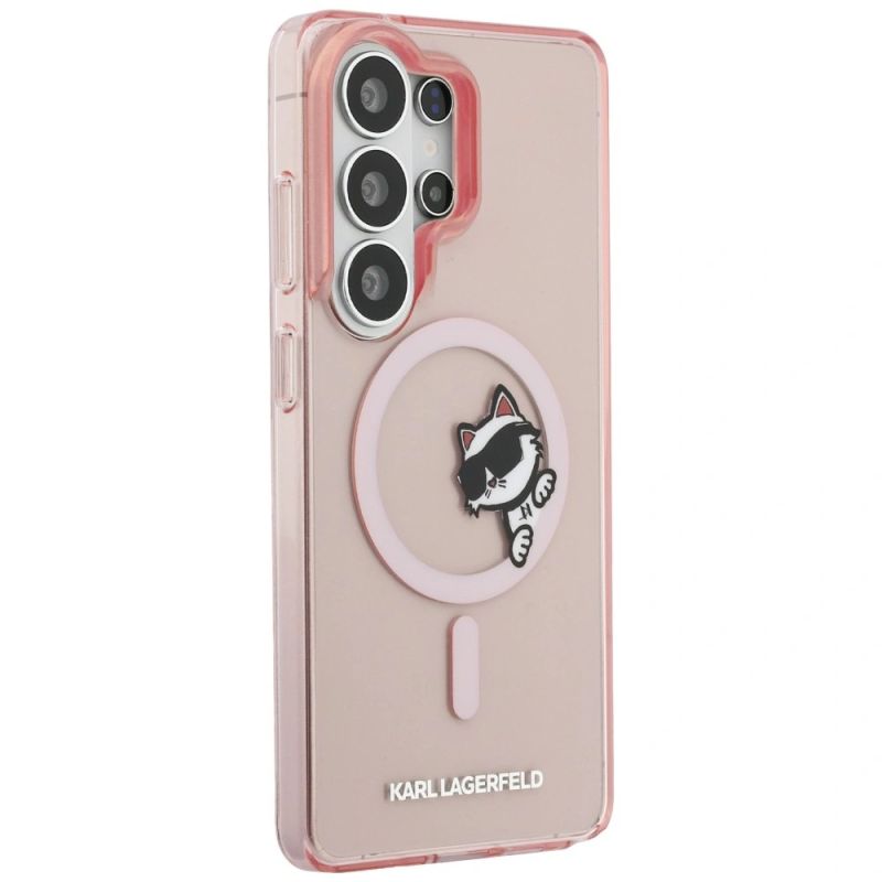 4. Karl Lagerfeld IML Peekaboo Choupette MagSafe Case for Samsung Galaxy S26 Ultra - Pink