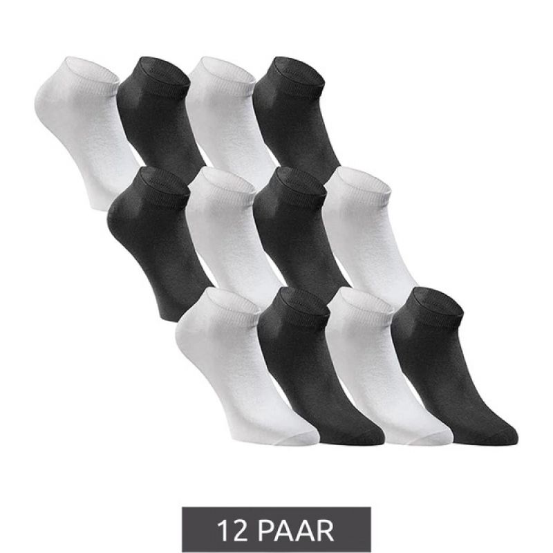 2. Jack&Jones Unisex socks 12 pack 12260511 BLK/WHT