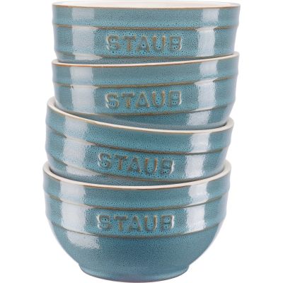 8. Staub Ceramique Bowl Set 0.7 l Round Ceramic Turquoise 4 pcs.