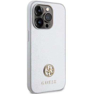 4. Guess Strass Metal Logo case for iPhone 15 Pro - silver