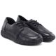 8. Jezzi JH01-1 comfortable black women's leather shoes