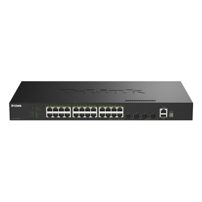 D-Link DGS-1530-28P/E Managed Network Switch L2 Gigabit Ethernet (10/100/1000) PoE Support Black