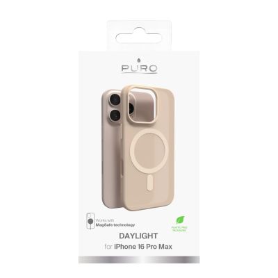 5. Puro Daylight MagSafe Silicone Case for iPhone 16 Pro Max - Beige