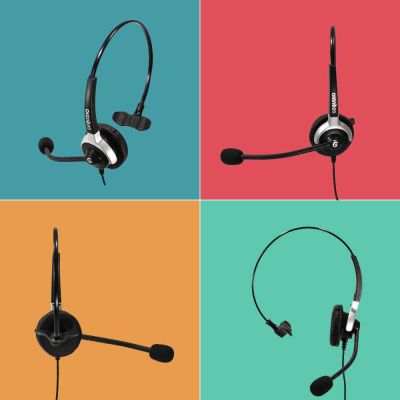 3. GEQUDIO WA9007 Headphones/Headset Wired Headband Office/Call Center Black